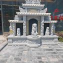 鹤岗芝麻白中国黑石材套墓 花岗岩墓碑
