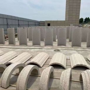 鹤岗黄金麻别墅柱皮 异形 线条定制