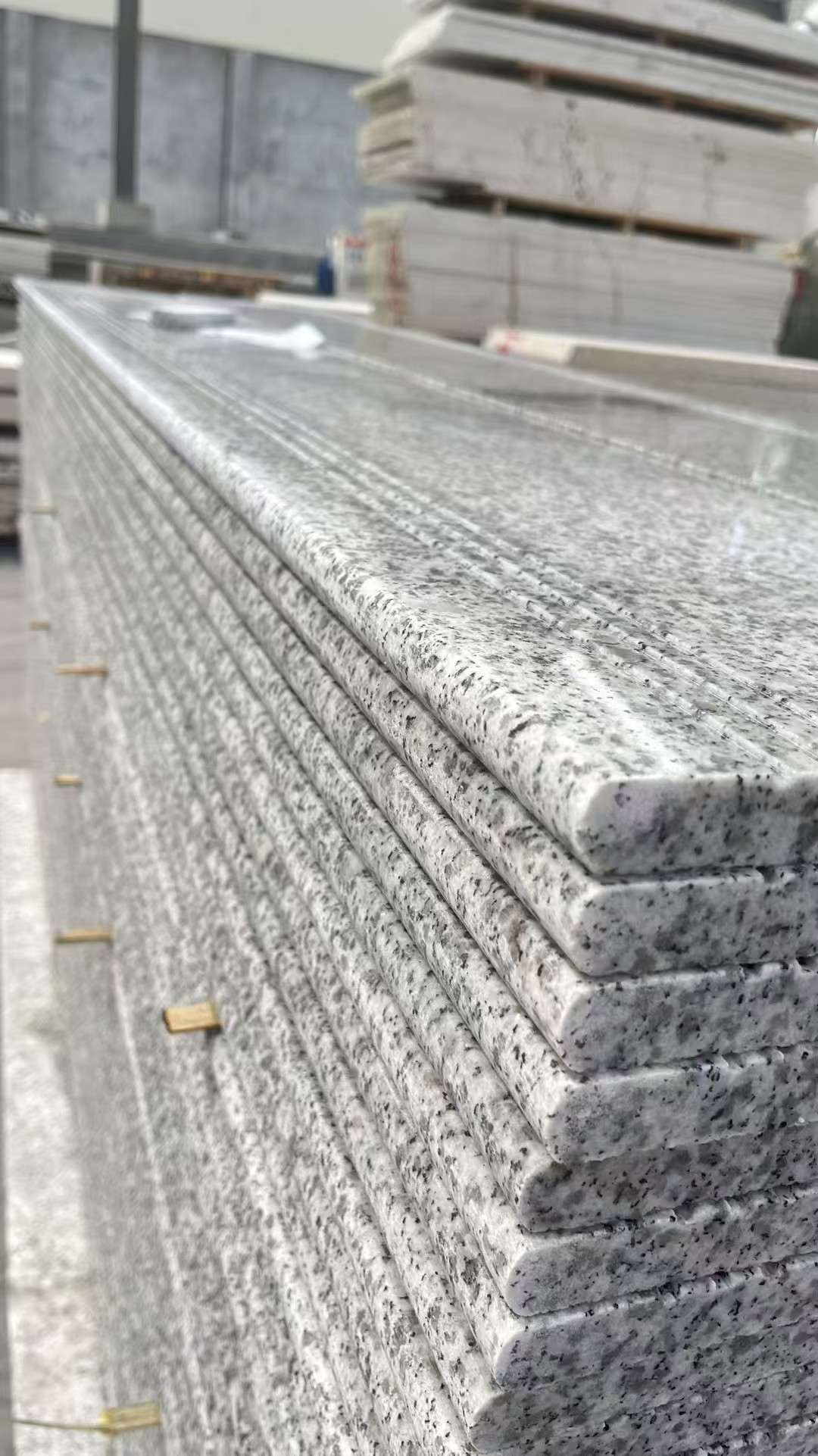 鹤岗芝麻白楼梯踏步 花岗岩楼梯板材
